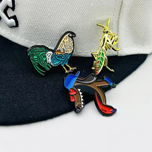 Creative Cartoon Animal Metal Brooches Zinc Alloy Unisex Gift <b>Pins</b> For <b>Hat</b> Decoration - Product Image 3