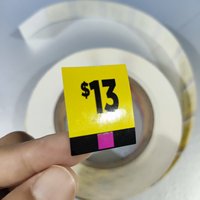 Étiquettes adhésives en papier enduit anti-graisse écologiques à livraison rapide, découpées et imprimées pour supermarchés