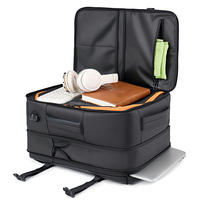 Sac à dos pour ordinateur portable extensible et imperméable avec compartiment à chaussures et port USB pour homme, idéal pour le bureau, les trajets quotidiens et les occasions décontractées