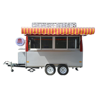 Chariot de nourriture de rue, camionnette de crème glacée personnalisée