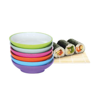 Juego de sushi ecológico de grado superior, venta al por mayor, tazón y taza de melamina de 5 pulgadas, múltiples opciones de color elegantes - Product Image 2