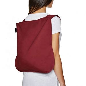 Mochila de viaje plegable de lona de algodón grande ecológica al por mayor, bolso de compras con logotipo impreso personalizado, nuevas bolsas de la compra - Product Image 5