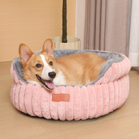Nouveau lit pour animaux de compagnie, rond en peluche, épaissi, chaud pour l'hiver, lit pour chat, tapis pour chien, nid pour chien, fournitures pour animaux de compagnie quatre saisons