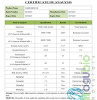 Carbomer 940 en poudre haute clarté, épaississant copolymère d'acide acrylique pour la formule de désinfectant pour les mains professionnel et de gel cosmétique