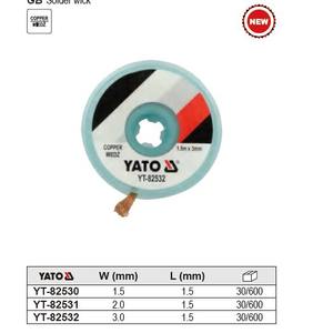 Herramienta de desoldadura YATO con alambre de cobre de 1.5mm x 3mm para reparación de electrónica - Product Image 1
