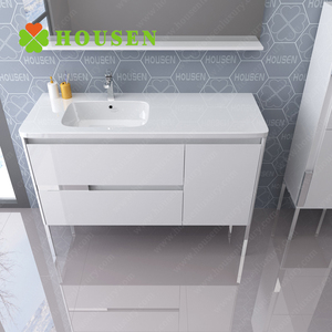 Housen Vente en gros Chine Bois Moderne Salle de Bain Vanité Armoires avec Lavabo - Product Image 2