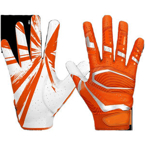 Guantes de receptor de fútbol de Palma pegajosa ligera de alta calidad 2025, para mantener la seguridad, humedad, logotipo personalizado, Color CHARR - Product Image 4