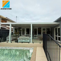 Modern Bahçe Açık Hava Alüminyum Panjurlu Kamelya Ağır Hizmet Tipi Biyoklimatik Kamelya Arka Bahçe Villa Pergola Tasarımı