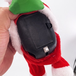 Regalo di natale rosso musica elettrica Crawling perline Santa Claus giocattoli per bambini elettrico nonno - Product Image 3