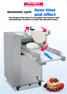 Máquina Amasadora y Laminadora de Masa de Alta Calidad para Pan Francés, Baguette y Pan Tostado YMZD500, Prensa de Masa de Acero Inoxidable Y - Product Image 5