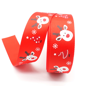 Colorido barato huellas árbol de Navidad tejer grogrén (ligamento tafetán <span class=keywords><strong>cinta</strong></span> para celebrar la Navidad - Product Image 3
