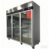 Réfrigérateur Commercial Durable à Prix Abordable pour Viande, Vitrine Réfrigérée de Supermarché, Équipement de Boucherie avec Porte Vitrée et Affichage Numérique Économe en Énergie
