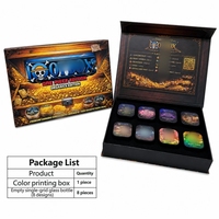 Boîte cadeau rigide en papier avec impression holographique personnalisée, 8 emplacements, fermeture magnétique, insert en EVA, logo personnalisé