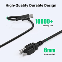 Chargeur USB-C pour ordinateur portable 65W 45W avec protection OTP/OVF et certification CE/FCC pour adaptateur d'alimentation Type-C Chromebook