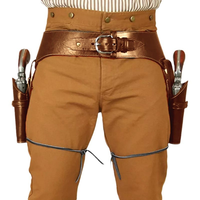 Mittelalterliches Western-Pistolenholster aus Leder, Wikinger Renaissance Cowboy Cosplay Kostüm-Requisite, Halloween Cosplay TV- & Film-Requisiten