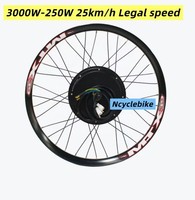 Kit de conversion de vélo électrique programmable TUNE pour fonction 72V 3000W 52V 2000W, moteur de moyeu sans balais pour roue arrière, écran LCD
