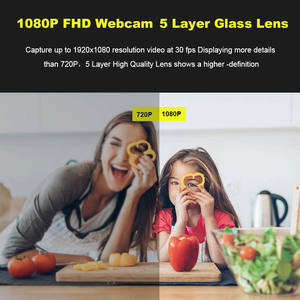 <span class=keywords><strong>Webcam</strong></span> HD rotative haute définition 1080P 720P <span class=keywords><strong>Webcam</strong></span> avec anneau lumineux micro omnidirectionnel pour PC portable - Product Image 3