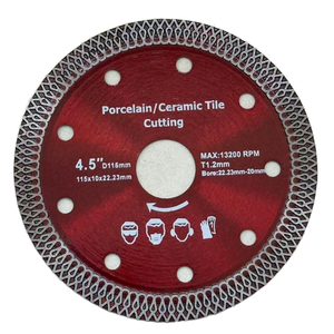 Disco da taglio con lama Turbo diamantato Super sottile da 115mm di alta qualità per piastrelle porcellane e materiali ceramici - Product Image 1