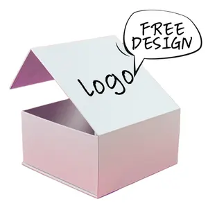 Pink Gift Box Wholesale Price Full Magnet Folding Boxes
