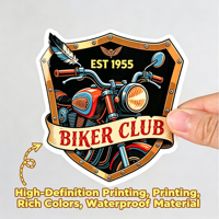 Feuille d'autocollants découpés Honli pour moto, motif dessin animé, autocollants adhésifs étanches en PVC, 30 pièces, cadeau pour casque, ordinateur portable, enfants, bricolage