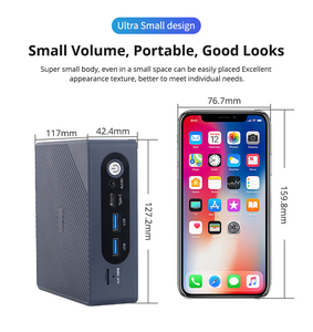 คอมพิวเตอร์ขนาดเล็กราคาถูกจากโรงงาน Intel Celeron J4125 <span class=keywords><strong>2</strong></span> LAN อีเทอร์เน็ต4 USB Win 10 NUC fanless Industrial Mini PC - Product Image 3