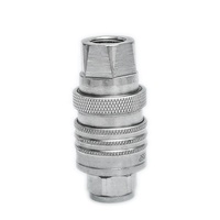 Nouvelle Raccordement rapide en acier inoxydable de type fermé pour équipement de construction, coupleurs hydrauliques haute pression pour camions 50 L/min