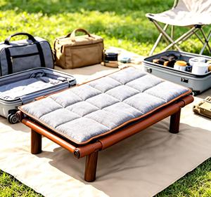 Bulk Custom Logo <b>Raised</b> Pet <b>Bed</b> Solid Wood <b>Frame</b> Waterproof Leather Dog Cat <b>Bed</b> Non Slip with Removable Cover - Product Image 1