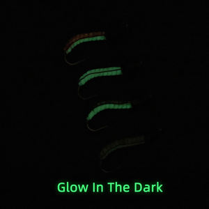 #12 realistico Caterpillar Worm Fly in lattice epossidico corpo luminoso Larva artificiale esca pesca a mosca trota esca esca per persico blu - Product Image 5