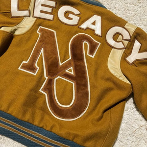 Áo khoác varsity nam theo xu hướng DCY 2025, Áo khoác da nam mùa đông, Áo khoác da thật nam - Product Image 4