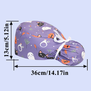 Cappelli Chirurgici a Forma di Zucca Natalizia, Berretti Medici <span class=keywords><strong>per</strong></span> Dottori con <span class=keywords><strong>Capelli</strong></span> Lunghi, Comodi Cappelli da Infermiera <span class=keywords><strong>per</strong></span> Halloween - Product Image 4