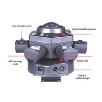 Barre de lumière laser à six bras effet 'Bee-Eye' pour ambiance KTV, tête mobile, stroboscope contrôlé par le son, IP65, pour discothèque à domicile, rotative et colorée