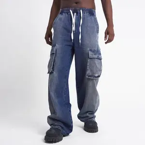 Hipster Denim Overalls Mens Baggy Jeans Tapered Men Trousers Jeans Denim Pants Jeans Baggy