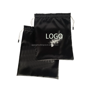 28x35cm gorra de béisbol de satén negro bolsa de polvo cubierta de almacenamiento de sombrero de lujo para pelucas y mechones de pelo - Product Image 4