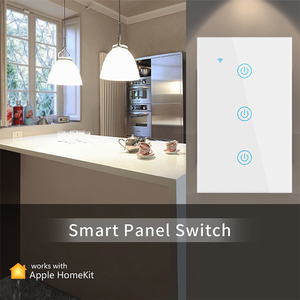 2023 US Apple Homekit WiFi interruptor inteligente tecla táctil Siri Control calendario 1/2/3/4 Gang interruptores de luz de pared - Product Image 3