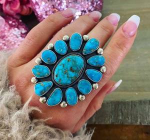 น่ารักสีเขียวขุ่น925ของแข็งเงินสเตอร์ลิงเครื่องประดับแหวนพลอยธรรมชาติ - Product Image 1