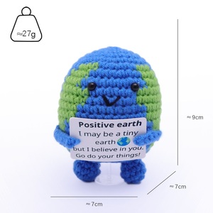 Axolotl positivo hecho a mano ganchillo Animal bolsillo abrazo regalo divertido con afirmaciones positivas decoración <span class=keywords><strong>de</strong></span> escritorio animar presente - Product Image 6