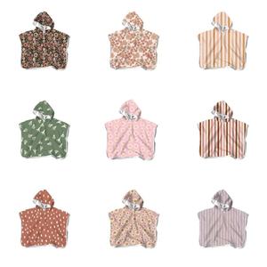 เสื้อคลุมอาบน้ำเด็ก ลายดอกไม้ แห้งเร็ว สำหรับเด็กอายุ 1-6 ปี ผ้าไมโครไฟเบอร์ ใช้ได้ทั้งอาบน้ำและชายหาด - Product Image 2