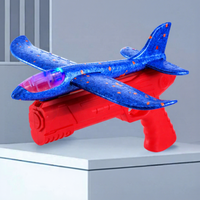 Avion en mousse lumineux de 49 cm, modèle d'avion portatif, planeur pour enfants, jouet volant à propulsion manuelle, cadeau de festival