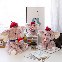 Peluche personnalisée OEM ODM mignonne en forme de pomme, banane ou petit éléphant, jouet en fourrure de lapin douce pour filles et meilleures amies