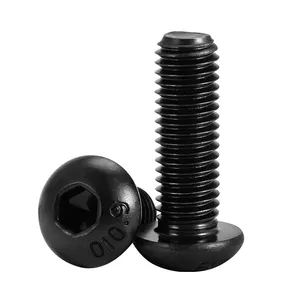 Carbon Steel Black Zinc Plated Hex Socket Button Head Fasteners Wood Stainless Steel Bulk Screws