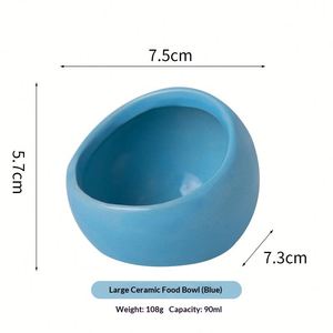 Bol à nourriture rond pour hamster, mangeoire inclinée colorée pour petits animaux de compagnie, idéal pour perroquets et autres petits animaux - Product Image 6