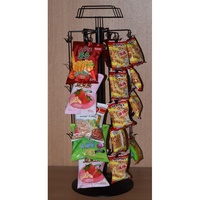 Sacs sur pied de comptoir, emballage de snacks, alimentation suspendue, promotion, clip métallique, présentoir