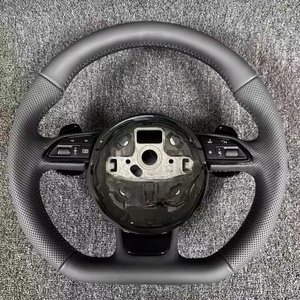 Volante de Cuero para <span class=keywords><strong>Audi</strong></span> Q3 <span class=keywords><strong>Q4</strong></span> Q5 Q7 Q8 R6 R8 S3 S4 S5 RS3 RS5 B8 B9 RS3 RS4 RS5 RS6 RSQ7 RSQ8 A4 A5 A6 A7 A8 - Product Image 1