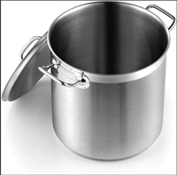 JL Ensemble de 8 casseroles à couscous classiques en acier inoxydable avec couvercle en acier inoxydable et poignée en acier inoxydable