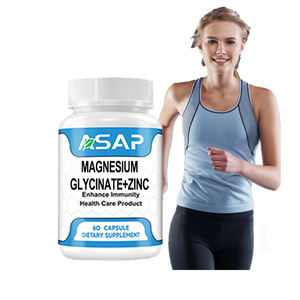 Píldoras de etiqueta privada Glicinato de magnesio y zinc 500mg 400mg Cápsulas de glicinato de magnesio - Product Image 1