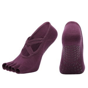 Calcetines de Cinco Dedos Modernos para Mujer, Colores Pastel y Clásicos, Algodón Peinado, Correa en X y Suela con Relieve YOGA - Product Image 3