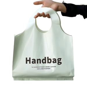 Tùy chỉnh đa màu sắc cong vòng mua sắm túi nhựa bền túi để mang theo thuận tiện - Product Image 1