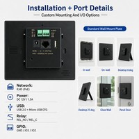 Panel de Control Inteligente para Hogar de 10.1 Pulgadas con Android 15 RK3566, Montaje en Pared, Pantalla Táctil POE, con Google Play, RS232, RS485, Red Ethernet