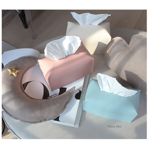 Sẵn sàng để tàu hình chữ nhật PVC da Facial <span class=keywords><strong>Tissue</strong></span> <span class=keywords><strong>Box</strong></span> bìa trang trí hình chữ nhật vuông giữ mô cho phòng tắm - Product Image 2