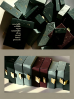 Boîte d'emballage de parfum portable haut de gamme avec logo personnalisé, texture métallique brossée, doublure en éponge, boîte cadeau cosmétique de luxe